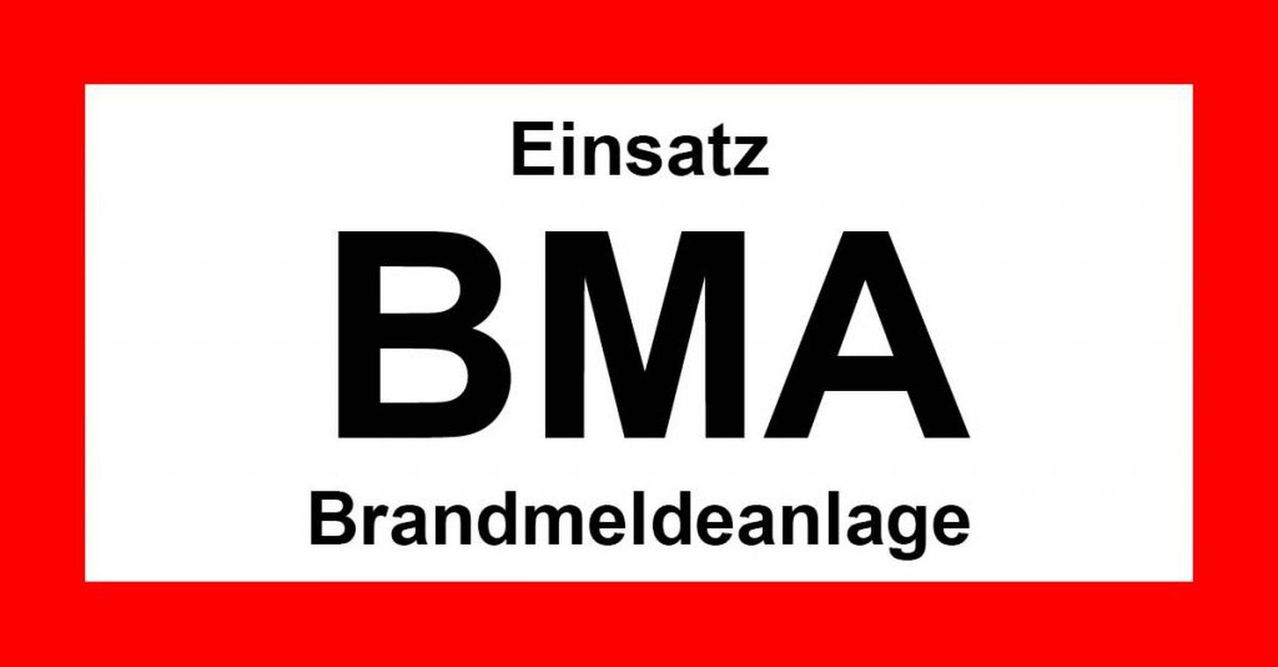 Das Bild zeigt ein Logo mit dem Text 'Einsatz BMA Brandmeldeanlage'. Das Wort 'Einsatz' steht in Fettdruck über 'BMA'. Der Text ist schwarz auf weißem Hintergrund.