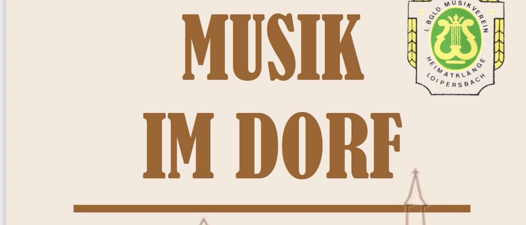 Plakat für ein Musikevent in Loipersdorf, das 85 Jahre feiert, von Heimatklange Loipersdorf, am 4. Oktober 2025, von 16-18 Uhr auf dem Parkplatz vor dem Freibad.