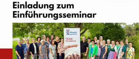 Eine Anzeige für eine Gruppe von Frauen mit einem Plakat, Terminen und Kosten für Veranstaltungen und Kontaktdaten zur Anmeldung.