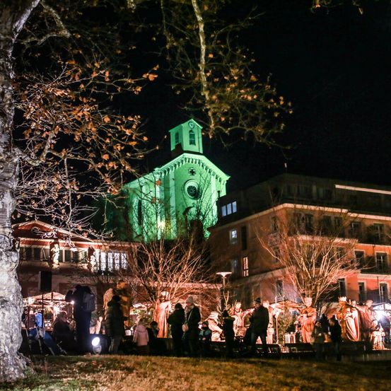 Urban, Tree, City, Building, Clock Tower, Lighting, Person, Metropolis, Night, Outdoors