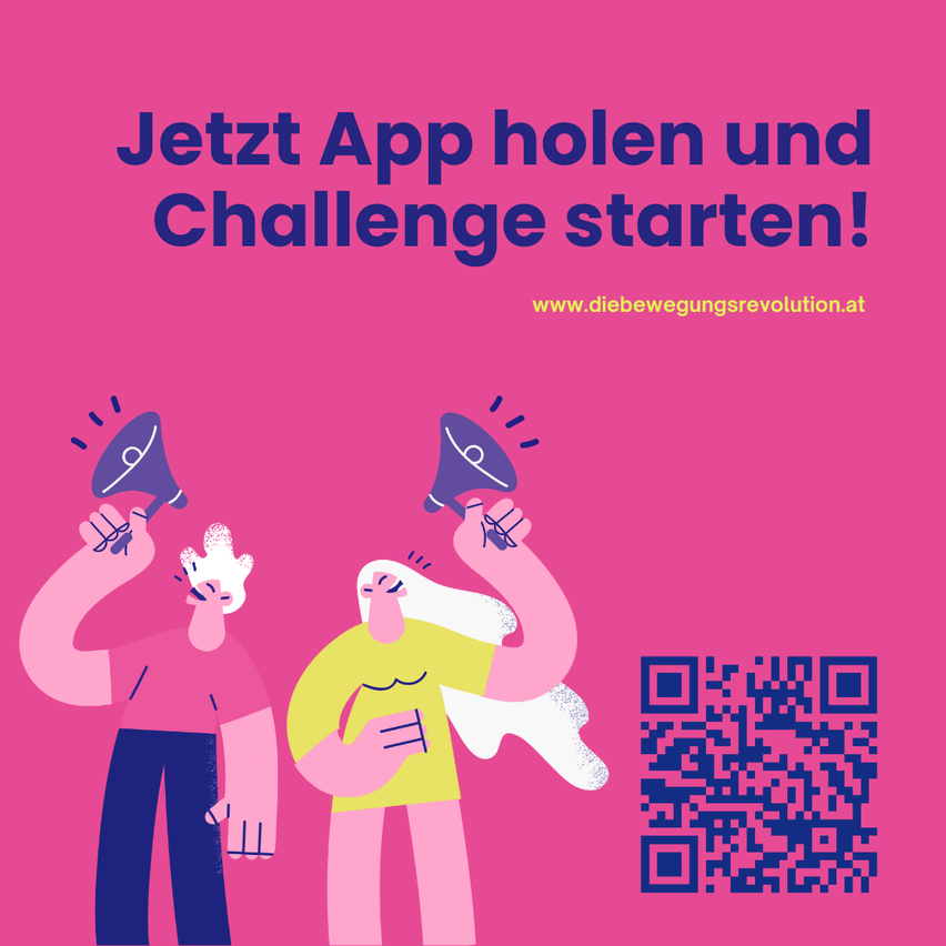 Bild enthält, Advertisement, Poster, Purple, QR Code, Person, People