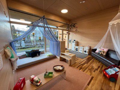 Indoors, Interior Design, Couch, Furniture, Building, Living Room, Room, Bed, Bedroom, Wood