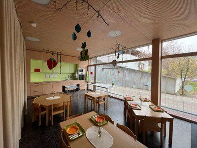 Indoors, Restaurant, Cafeteria, Cafe, Dining Room, Dining Table, Furniture, Room, Table, Chair