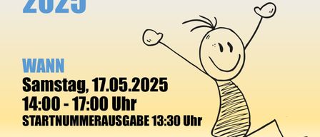 Plakat für Kids Run Mit Pre-Opening 2025 am 17. Mai 2025 von 14:00 bis 17:00 Uhr im Wienerwaldbad, Eichgraben.