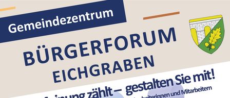 Poster for Eichgraben Burger Talks event. It features illustrations of people sitting in chairs, engaging in conversation, with speech bubbles. The text reads 'Your opinion counts - shape it with employees!' The date and time are March 3, 2026, at 18:00.