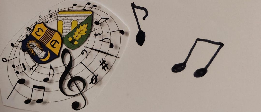 Plakat für ein Musikschulkonzert der Schulgemeinschaft Eichgraben. Veranstaltungen umfassen ein Kindergartenkonzert am 8. Mai 2026 und eine Tanzaufführung am 13. Juni 2026.