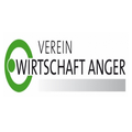 Das Logo für Verein Wirtschaft Anger, mit einem grünen Kreis, einer weißen Linie und dem Text Verein Wirtschaft Anger in schwarzer Schrift.