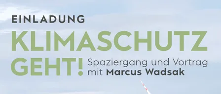 Plakat für eine Veranstaltung im Kreuzstetten Zentrum mit Windrädern und klarem Himmel. Datum: Oktober 2026.