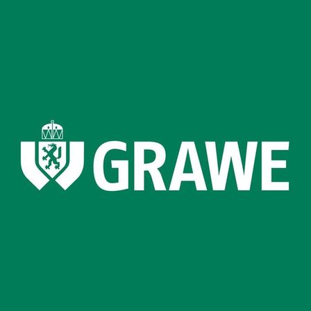Das GRAWE-Logo zeigt einen stilisierten Löwen mit Krone, auf grünem Hintergrund. Der Schriftzug GRAWE ist in großen weißen Großbuchstaben geschrieben.