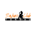 Logo für Enduro Club Turnau, mit der Silhouette einer Person, die ein Motorrad fährt.