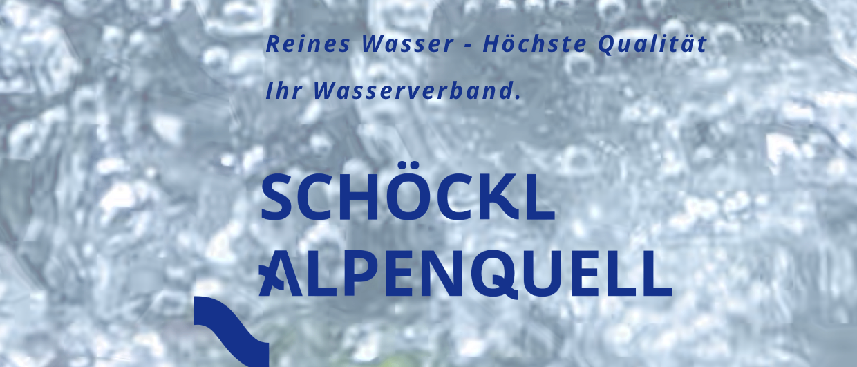 Ein Bild von spritzendem Wasser mit blauen und weißen Tönen, mit dem Text 'HOCHL ENNQUELL' prominent in Blau angezeigt.