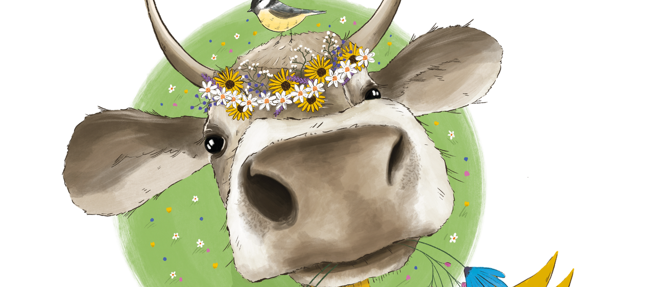 Bild enthält, Animal, Cattle, Livestock, Mammal, Bull, Cow, Bird