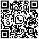 Ein QR-Code mit einem WhatsApp-Logo, bestehend aus schwarzen und weißen Quadraten.