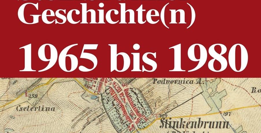 Poster mit Steinbrunner Geschichte(n) von 1965 bis 1980, eine Veranstaltung am Dienstag, 12. Mai 2026 um 19:00 Uhr.