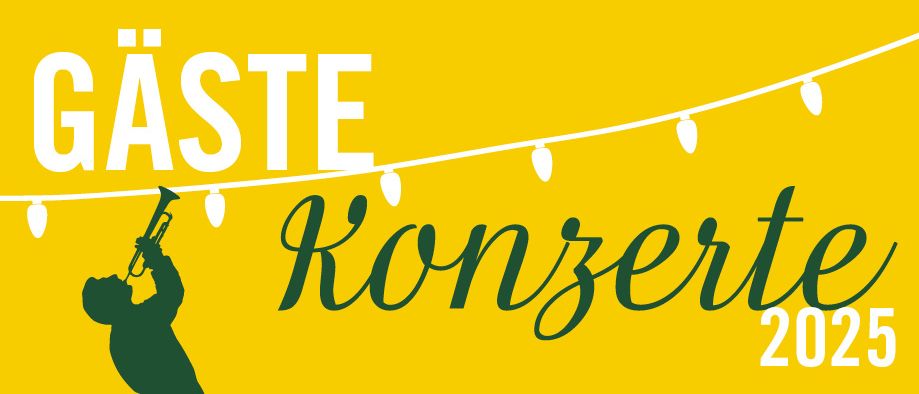 Plakat für die Konzerte des Musikvereins Freistadt Rust im Jahr 2025. Zeigt eine Silhouette eines Trompeters, einen Picknicktisch und eine Weinflasche. Der Text enthält Termine und Zeiten für kostenlose Konzerte.