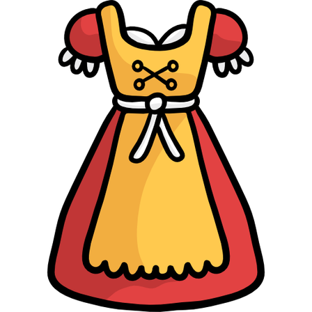 Bild enthält, Person, Clothing, Dress, Formal Wear, Cartoon