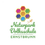 Naturpark-Volksschule Ernstbrunn-Logo. Das Logo für Naturpark Volksschule Ernstbrunn, mit einem bunten Sechseckmuster und einer Biene über dem Text.