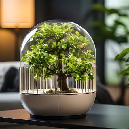 Bild enthält, Plant, Potted Plant, Tree, Bonsai, Furniture, Table, Tabletop