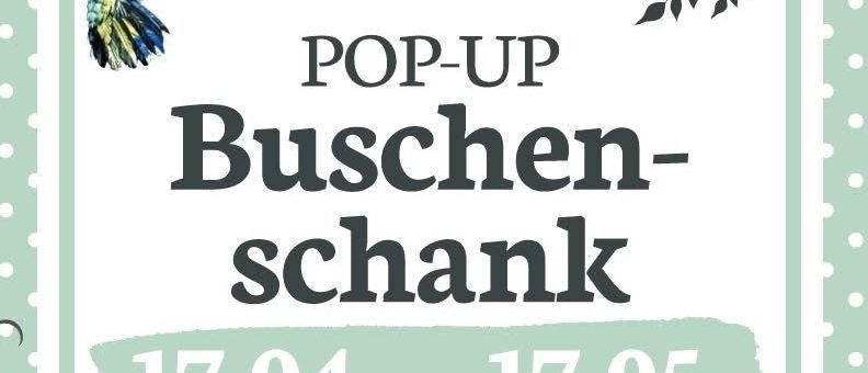 Eine Anzeige für einen Pop-up-Stand zum Verkauf von Blumensträußen. Geöffnet von 17.04. bis 17.05., Freitag bis Sonntag ab 16:00 Uhr. Der Standort ist Dorfstraße 17, 8263 Großwilfersdorf.