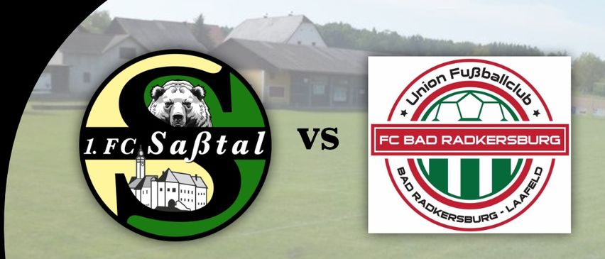 Plakat für ein Fußballspiel zwischen 1.FC Saiftal und FC Bad Radkersburg. Das Event findet am 2. August 2025 um 17:00 Uhr auf dem Sportplatz Weinburg statt. Präsentiert von Herbert Wurzinger, spezialisiert auf Heizung, Wasser und Badezimmer seit 1995.