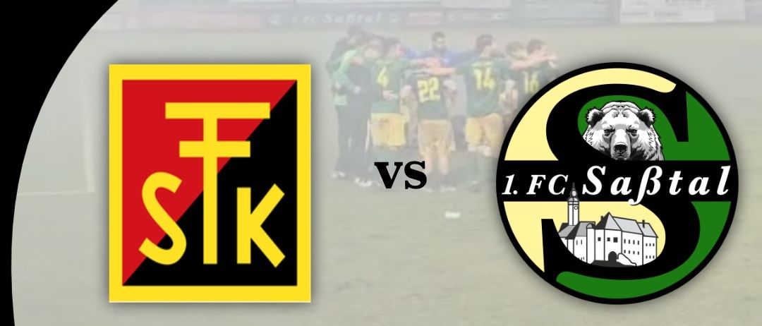 Matchday-Flyer mit den Teams SFK und 1.FC Sabtal. Das Event findet am 04.04.2026 um 17:30 Uhr im Krauterdorfstadion Söchau statt. Präsentiert von Herbert Wurzinger.