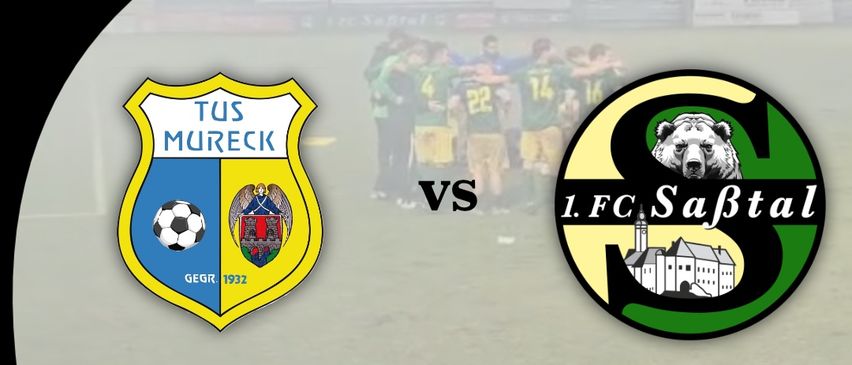 Ein Matchday-Poster von Herbert Wurzinger präsentiert ein Fußballspiel zwischen Tus Mureck und 1.FC Sabtal. Das Spiel ist Teil der Gebietsliga Süd, Runde 21. Es ist für Freitag, 1. Mai 2026 um 14 Uhr auf dem Sportplatz Mureck angesetzt.