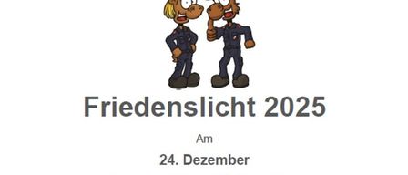 Feuerwehrjugend öffnet ihre Türen mit Cartoon-Charakteren. Veranstaltung am 24. Dezember von 10:00 bis 14:00 im Feuerwehrhaus. Glühwein, Kinderpunsch und warmes Essen werden angeboten.