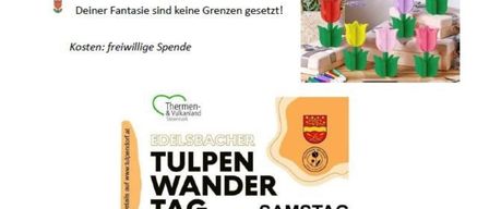 Gasthof Buchgraber invites all children to craft. Create your own wooden tulips with paint, acrylic paint, or stickers. Your imagination is the limit. Cost: voluntary donation.
