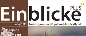 Ein Zeitschriftencover für Herbst 2025 mit einem Weizenfeld vor einem Sonnenuntergangshimmel und einer Karte der Regionen wie St. Radegund, Kumberg, Eggersdorf, Honigtal, Lafnitzhöhe, Nestlebach und St. Marein.