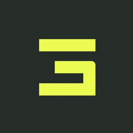 Eine gelbe Nummer 5 in fetter Schrift auf schwarzem Hintergrund. Die Nummer ist zentriert und symmetrisch.