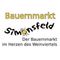Das Logo des Bauermarkts Simonsfeld zeigt eine Sonne mit einem gelben Zentrum, umgeben von den Worten 'Bauermarkt Simonsfeld' in Schwarz. Darunter steht der Text 'Der Bauermarkt im Herzen des Weinviertels' in kleinerer Schrift.