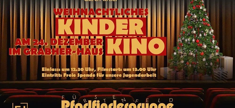Weihnachtliches Kinderkino am 24. Dezember im Rabher Haus. Einlass um 12:30 Uhr, Filmstart um 13:00 Uhr. Eintritt frei. Spenden für Jugendarbeit.