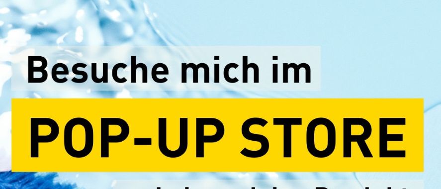 Werbung für ein Reinigungsprodukt, das einen blauen und gelben Pinsel zeigt. Es bewirbt das Mitnehmen von Produkten direkt nach Hause. Der Markenname ist 'ENZIO'. Die Zeit ist mittwochs von 14:30-19:00 und donnerstags von 10:00-14:30 angegeben.