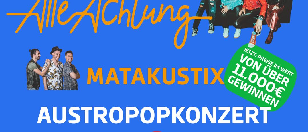 Plakat für Chris Stegers Austropop-Konzert. Zeigt ein Bild von Steger mit Gitarre, Bandmitglieder und Details der Veranstaltung. Datum: 15. Mai 2026. Ort: Groisbach, Alland. Präsentiert von Hitradio O3.