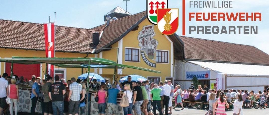 Ein Plakat für ein Feuerwehrfrühstücksevent am Donnerstag, 14. Mai 2026. Drei Männer sind auf dem Plakat abgebildet. Die Veranstaltung findet im Feuerwehrhaus, Tragweiner Strasse 72 statt.