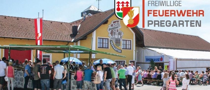 Ein Plakat für ein Feuerwehrfrühstücksevent am Donnerstag, 14. Mai 2026. Drei Männer sind auf dem Plakat abgebildet. Die Veranstaltung findet im Feuerwehrhaus, Tragweiner Strasse 72 statt.