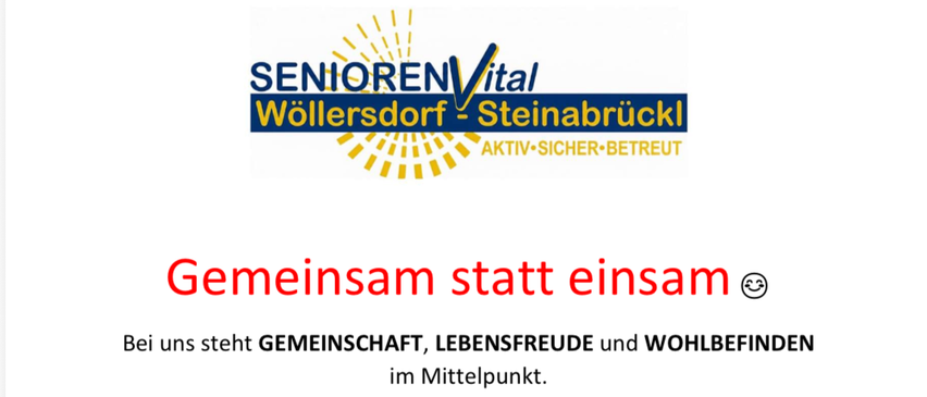 Das Bild zeigt den Slogan 'Gemeinsam statt einsam' mit einem lächelnden Emoji. Es betont Gemeinschaft, Freude und Wohlbefinden. Es bietet Schönheit, Massage, Fitness und soziale Aktivitäten. Es erwähnt auch eine kostenlose 50 qm Wohnung.