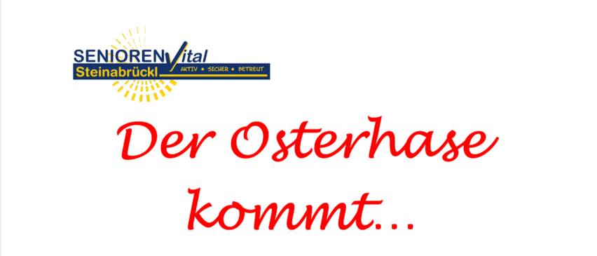 Am Freitag, den 3. April 2026 um 10 Uhr gibt es im Gemeinschaftsraum für alle Anwesenden eine kleine Osterüberraschung. Ich freue mich darauf!