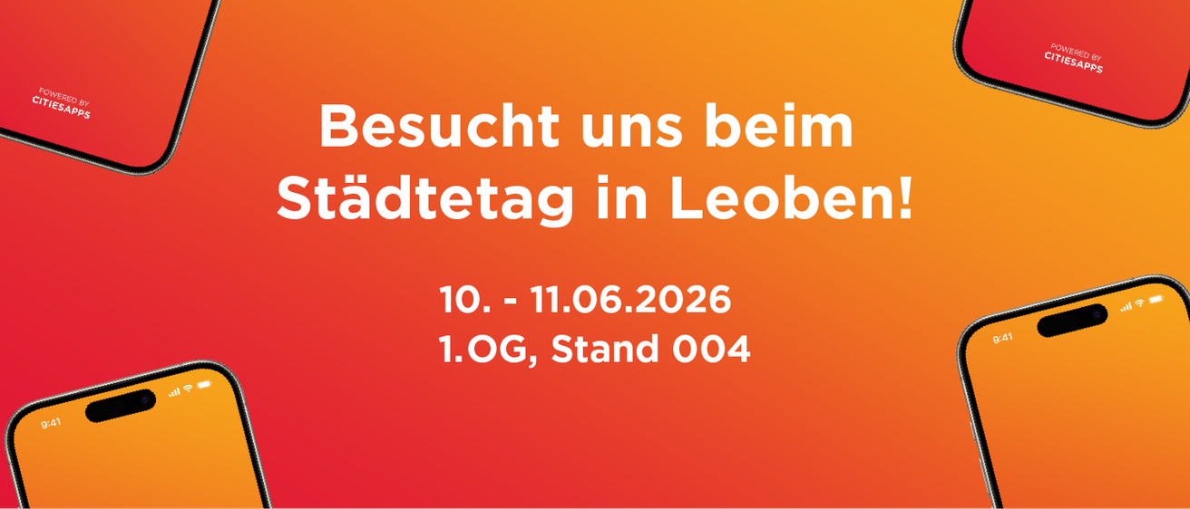 Besuchen Sie uns am Stadttag in Leoben vom 10. bis 11. Juni 2026, Stand 004.