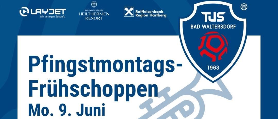 Plakat für die Montagmorgen-Entenjagd-Veranstaltung. Zeigt das Logo von Tus Bad Waltersdorf. Die Veranstaltung umfasst eine Morgenthermostation, Entenjagd und einen Jugendtag ab 10:00 Uhr. Es gibt 500 Preise zu gewinnen.