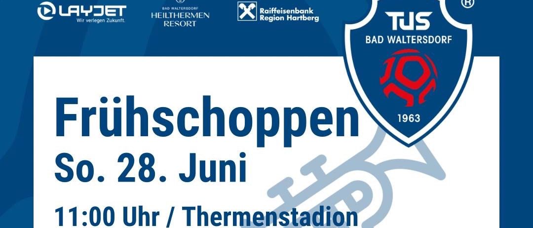 Eine Veranstaltung namens Fruhschoppen findet am Samstag, 28. Juni, 11:00 Uhr in der Thermenstadion statt. Ein Entenzählspiel beginnt um 10:00 Uhr.