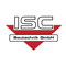 Logo der ISC Bautechnik GmbH, mit stilisiertem 'ISC' und 'Bautechnik GmbH' darunter in weißem Text auf rotem Dreieckshintergrund.