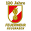 Freiwillige Feuerwehr Heugraben-Logo. Das Logo zum 120. Jubiläum der Feuerwehr Heuggaben. Es zeigt einen Schild mit roten und weißen Farben, eine goldene Fackel und ein Zahnrad. Die Worte '120 Jahre' und 'Feuerwehr Heuggaben' sind in Gold geschrieben.