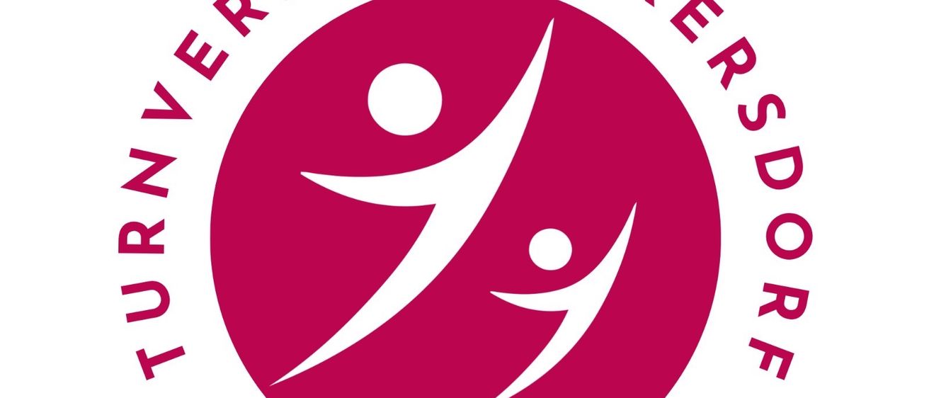 Das Logo des Turnvereins Weikersdorf zeigt zwei Figuren in Bewegung und den Text 'Bewegung verbindet', was 'Bewegung verbindet' bedeutet.