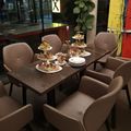 Furniture, Table, Tabletop, Brunch, Dining Room, Dining Table, Indoors, Lounge, Restaurant, Cafeteria