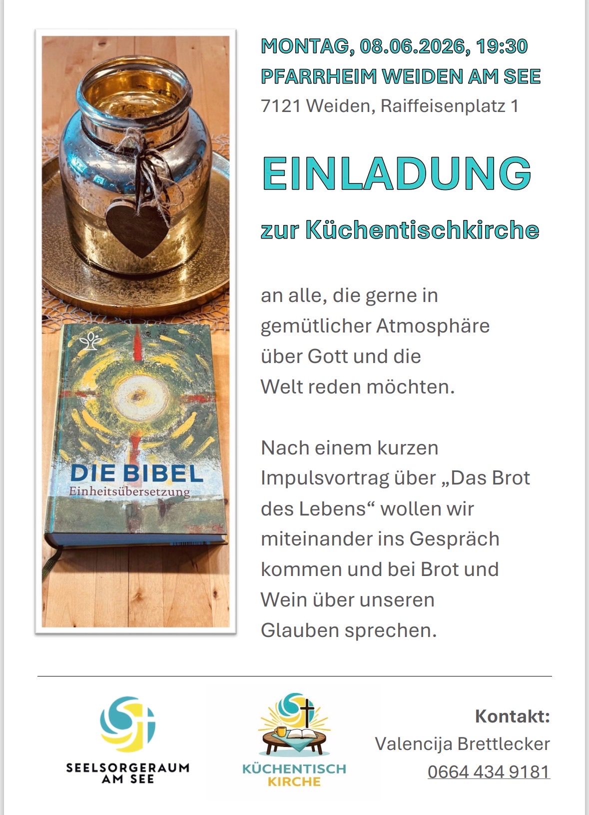 An invitation to the kitchen table church. For everyone who enjoys speaking about God and the world in a cozy atmosphere.