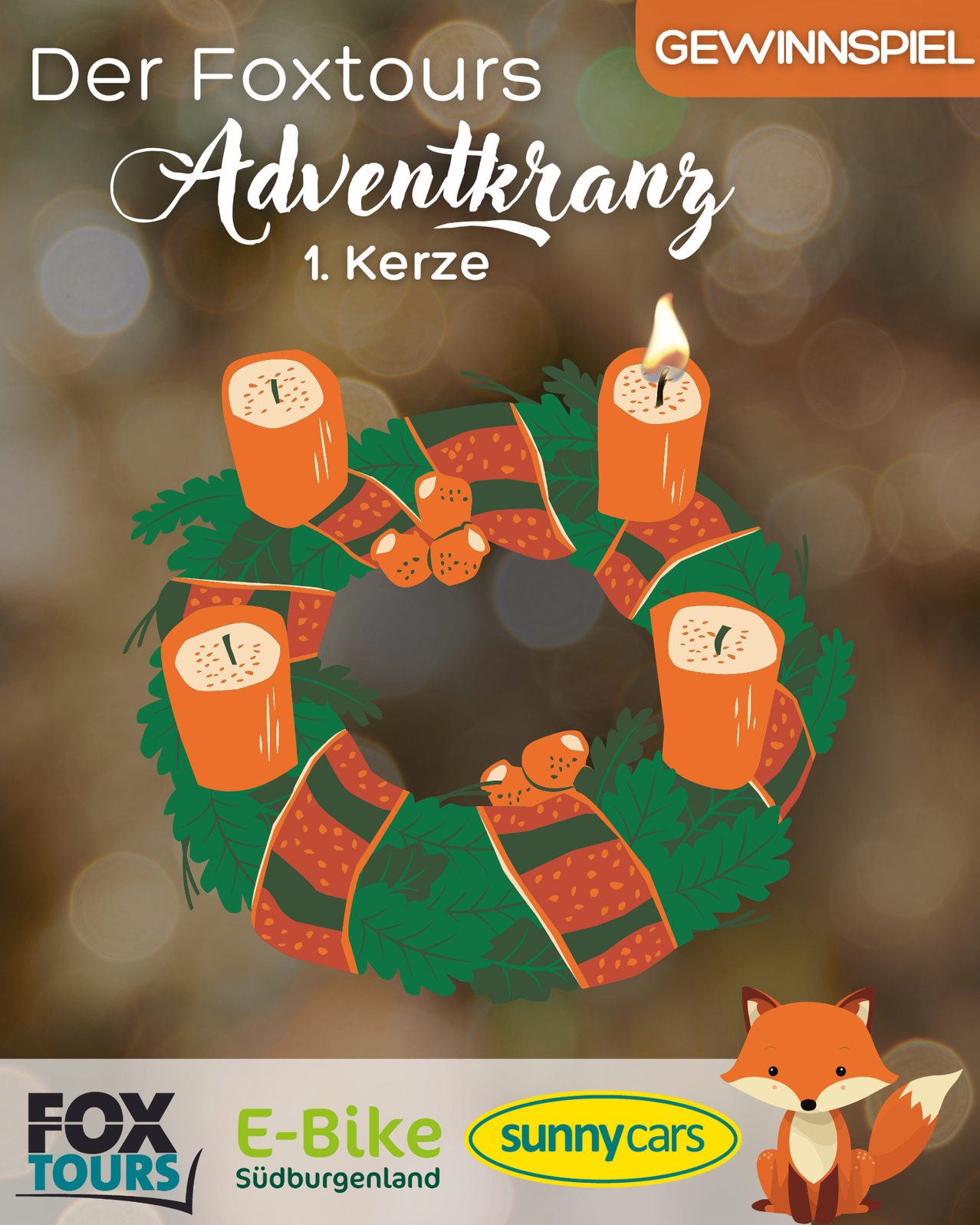 Bild enthält, Candle, Advertisement, Wreath, Poster, Festival