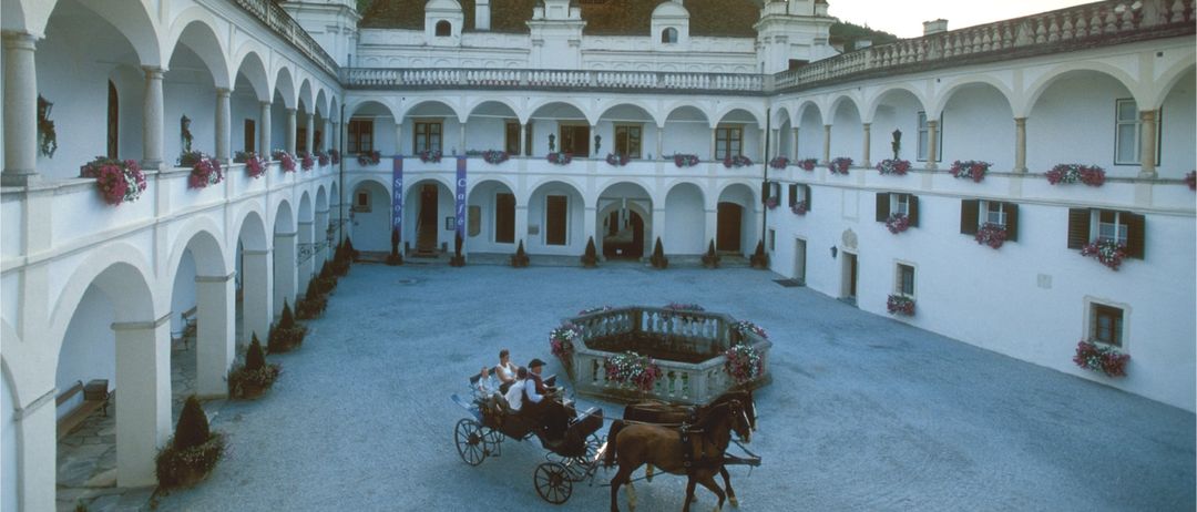 Bild enthält, Architecture, Building, House, Housing, Villa, Horse, Person, Bull, Wheel, City