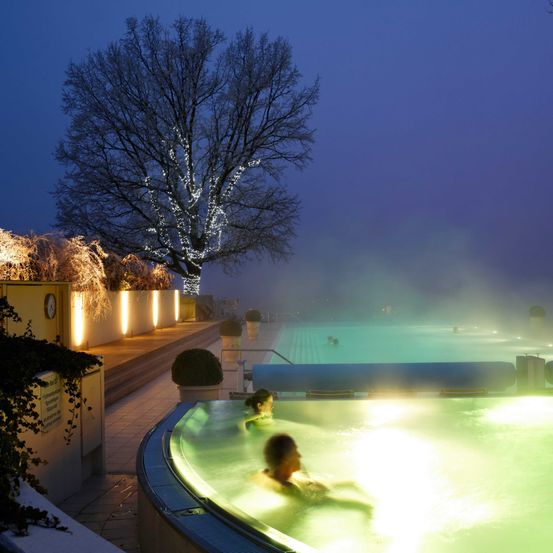 Bild enthält, Hotel, Resort, Tub, Hot Tub, Pool, Water, Swimming Pool, Plant, Person, Tree