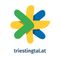 Das Bild zeigt ein Logo mit einem stilisierten Stern, der die Farben Gelb, Blau und Grün verwendet, darunter steht die Websiteadresse 'triestingtal.at'.